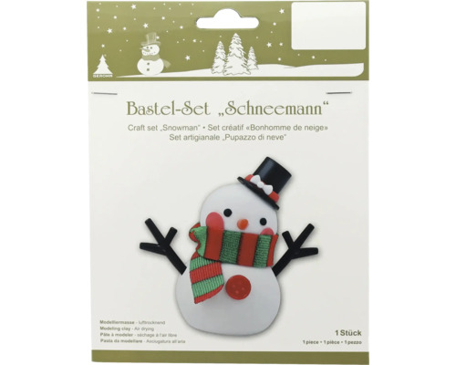 Kit de bricolage bonhomme de neige avec pâte à modeler et accessoires