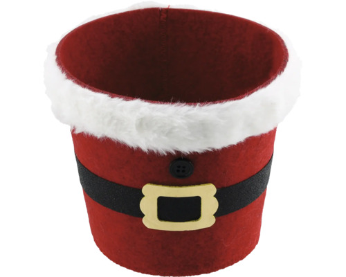 Dekorativer Übertopf im Weihnachtsmann-Design für die festliche Jahreszeit