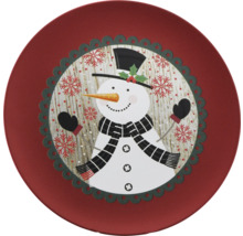 Teller mit Schneemannmotiv für festliche Tischdekoration