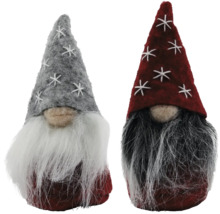 Zwei Zwerge mit Sternen auf den Mützen und Bart