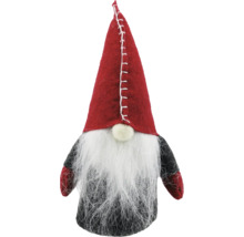 Nain décoratif avec bonnet rouge et barbe blanche comme décoration de Noël