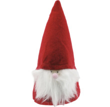 Gnome de Noël avec bonnet rouge et barbe blanche