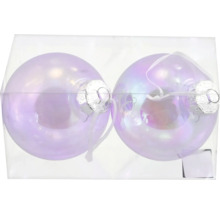 Deux boules de Noël transparentes dans un paquet