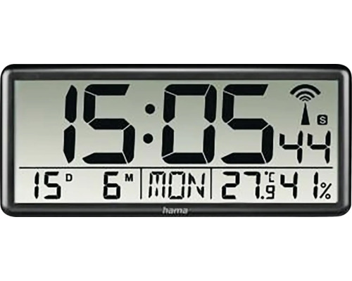 Radio-réveil avec affichage de l''heure, de la date, de la température et de l''humidité