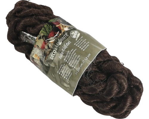 Corde de jute décorative, 200 cm de long et 1,2 cm de diamètre