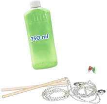 Seifenblasen-Set mit 750 ml Flüssigkeit, Griffen und Schnur