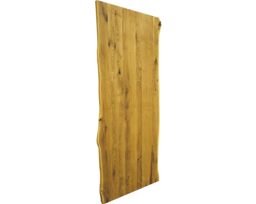 Tischplatte Eiche geölt Naturkante 2400x1000x40 mm Holztischplatte aus Eiche mit Baumkante