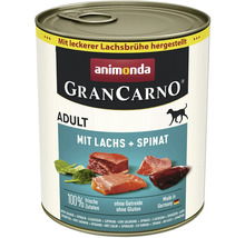 Aliment pour chien Animonda GranCarno Adult au saumon et aux épinards en conserve