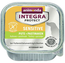 Animonda Integra Protect Sensitive Hundefutter mit Truthahn und Pastinaken in einer Schale