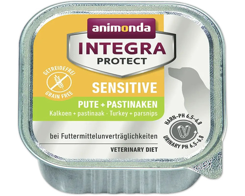 Animonda Integra Protect Sensitive Hundefutter mit Truthahn und Pastinaken in einer Schale