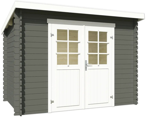 Gartenhaus aus Holz mit Doppeltür und Fenstern