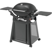 Barbecue à gaz Weber avec deux tablettes latérales et châssis