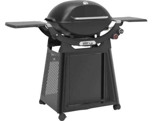 Barbecue Weber Q avec deux tablettes latérales et support