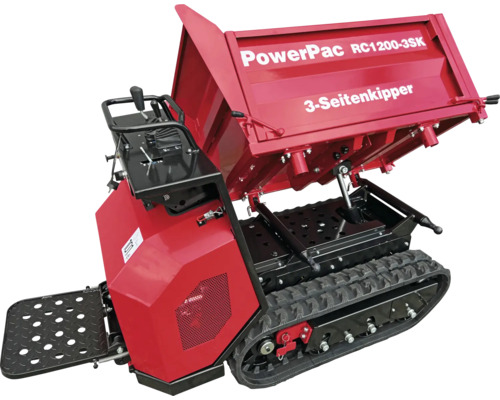 PowerPac RC1200-3SK, dumper sur chenilles, un modèle à benne basculante sur 3 côtés