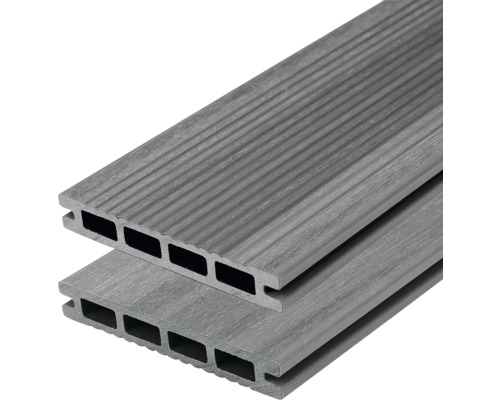 Handmuster zu Konsta WPC Terrassendiele Nativo ECO Eiche dunkelgrau Hohlkammerprofil beschichtet 3000 xx 145 x 22,5 mm