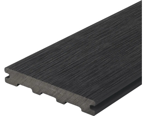 Handmuster zu Konsta WPC Terrassendiele Nativo Usedwood Vollprofil beschichtet 23x142x3000 mm Eiche dunkelgrau