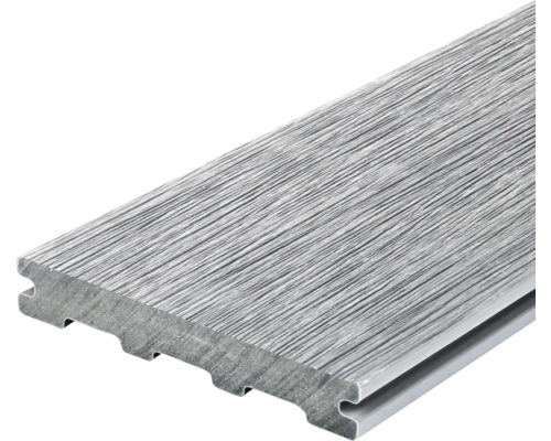Handmuster zu Konsta WPC Terrassendiele Nativo Eiche hellgrau Usedwood Vollprofil beschichtet 3000 x 142 x 22,5 mm