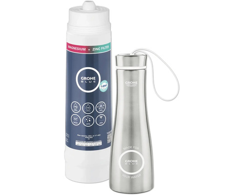 Grohe Blue Filter mit Magnesium und Zink und Grohe Blue Wasserflasche