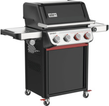 Barbecue à gaz Weber Spirit avec table d''appoint et quatre roues