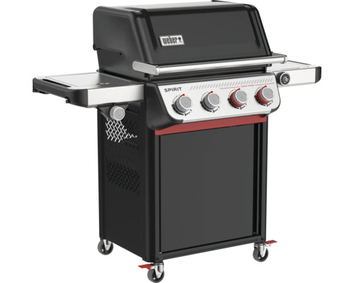 Barbecue à gaz Weber Spirit avec table d''appoint et quatre roues