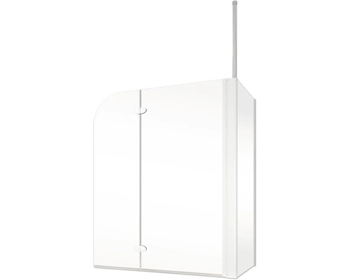 Cabine de douche avec porte en verre transparent et porte-serviettes