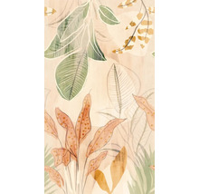 Illustration avec des feuilles tropicales