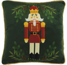 Coussin avec motif casse-noisette et motif de feuilles