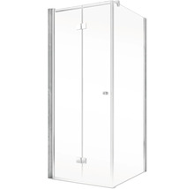 Cabine de douche carrée avec porte pivotante