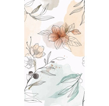 Illustration mit Blumen- und Blätterdesign