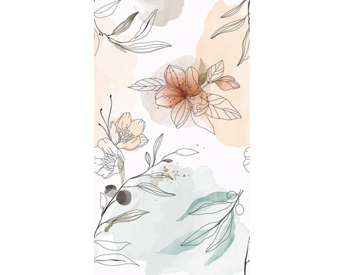 Illustration mit Blumen- und Blätterdesign