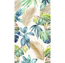 Motif de papier peint à feuilles tropicales