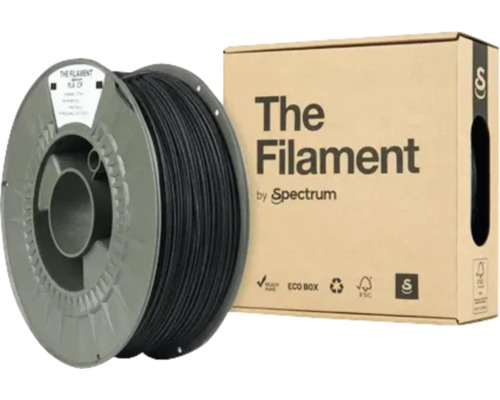 Filament PLA mit Carbonfaser Ø 1,75 mm schwarz Spectrum The Filament PLA CF 3D-Drucker Filament Spule mit Verpackung