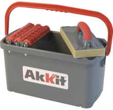 Seau de carreleur avec rouleaux et platoir éponge