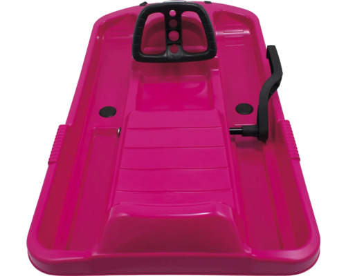 Luge rose avec volant et frein pour le plaisir d''hiver