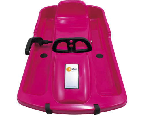 Luge rose avec volant et poignée