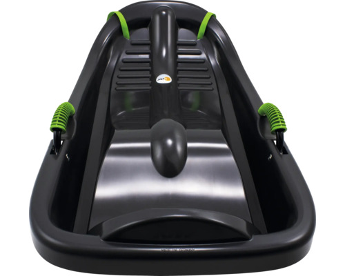 Schwarzer Schlitten mit Griffen