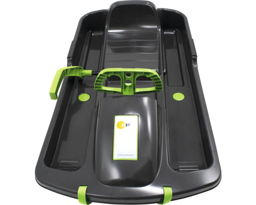 Schlitten mit Lenkrad und Bremshebel