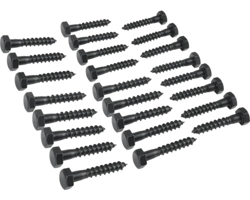 Plusieurs vis à bois à tête hexagonale