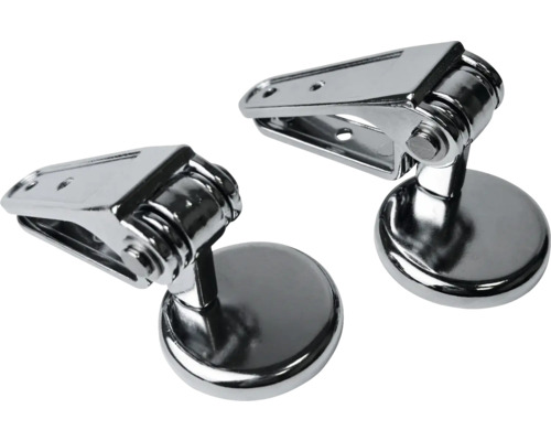 Zwei WC-Sitze mit Wandbefestigung aus Metall