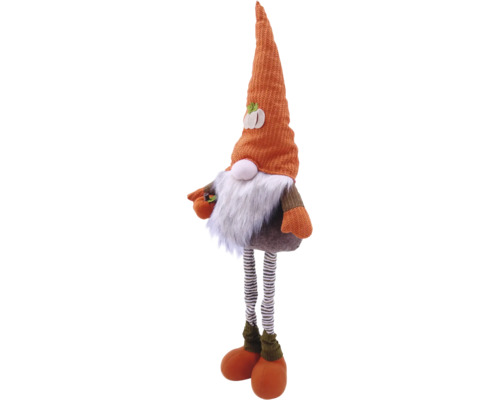 Figurine décorative gnome avec jambe rayée et long chapeau