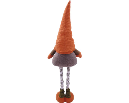 Gnome décoratif avec bonnet, jambes rayées et pieds ronds