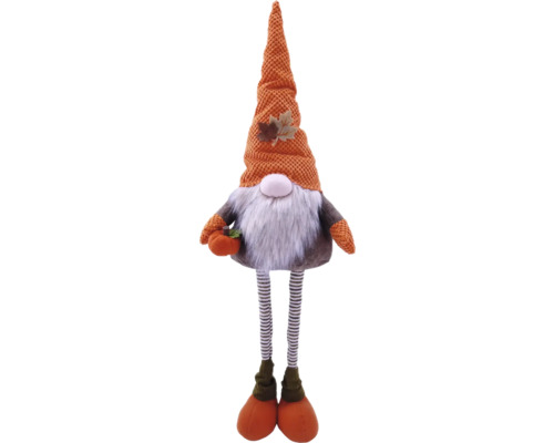 Nain d''automne avec bonnet, barbe et citrouille