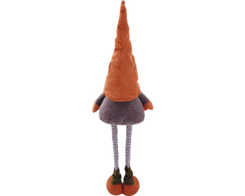 Poupée décorative en tissu avec des jambes rayées et un chapeau pointu