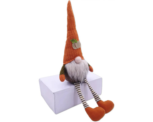 Gnome de jardin décoratif avec chapeau et barbe comme décoration d''automne
