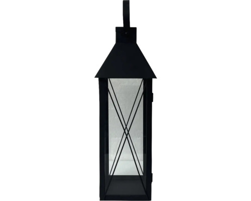 Lanterne décorative avec insert en verre et cadre en métal