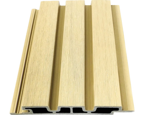 Échantillon de revêtement de façade en bois composite Konsta Nativo marron clair 24x178x2200 mm Profil rainure et languette en bois