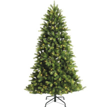 Arbre de Noël artificiel décoré sur son socle