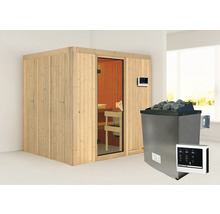 Sauna mit Saunaofen und Steuerung