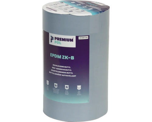 Rouleau Premium Fol EPDM ZK-B butyle autocollant, 200 millimètres sur 5 mètres