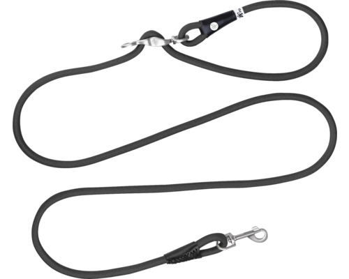 Laisse noire pour chien avec mousqueton